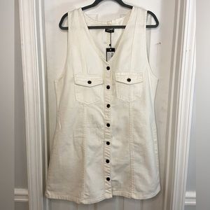 MWT Nasty Gal Button Down Denim Mini Dress Size 12